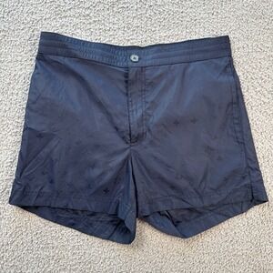 Louis Vuitton Monogram Swim Shorts Navy Blue Men's Size S Made in Italy Mesh